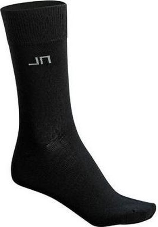 8x paar Zwarte heren/dames sokken maat 45-47 - Voordelige basic sokken