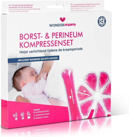 Wondermom Borstvoeding - Perineum - icepack - warmtekussen - kraampakket - postpartum - borstkolf - borstcompressen
