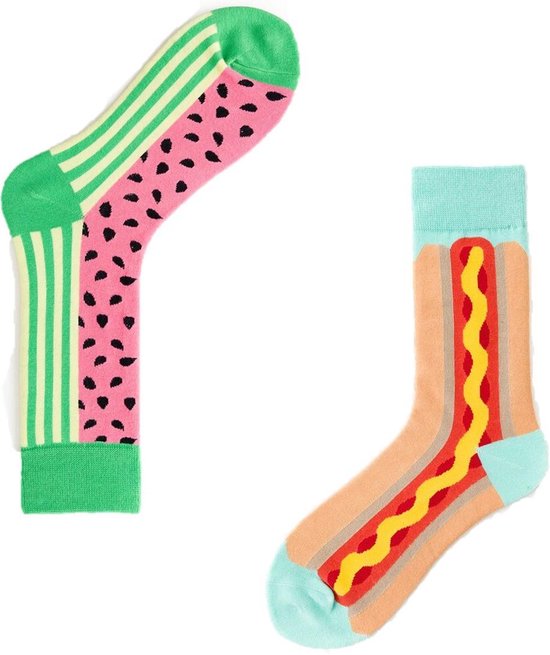 2 paires de chaussettes homme 43 46 | Happy Hotdog Chaussettes Hommes &  Happy... | bol.com