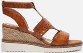 Bugatti Esra Evo sandalen met sleehak cognac - Maat 41