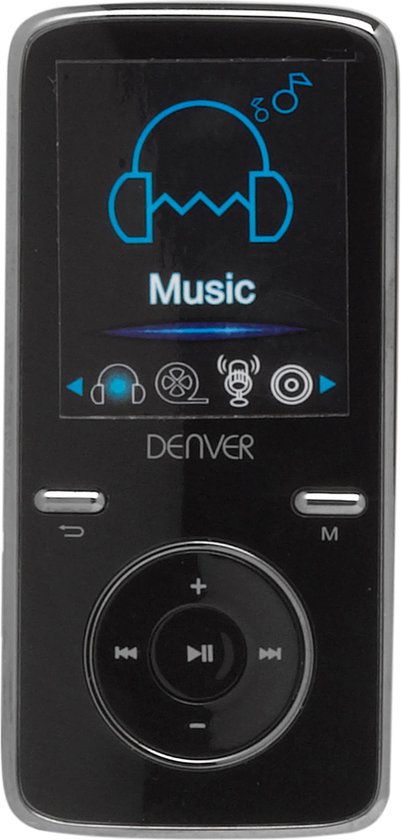 Kneden enkel Buiten Denver MP3 speler met Oortjes - MP4 Speler 4GB - Micro SD - MPG4054NR -  Zwart | bol.com