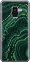 Coque Samsung A8 2018 - Vert agate | Samsung Galaxy A8 2018 | Étui en Siliconen TPU | Coque arrière pour téléphone Transparent