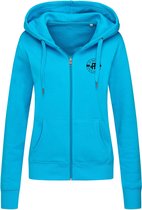 FitProWear Dames Vest - Blauw - Maat M - Vest Katoen - Dames Kleding - Zoodie - Sportkleding - Zip Hoodie - Sportvest - Vest Dames - Hoodie - Sweatvest - Zip-Hoodie - Vest