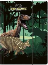 Dinosaurs Elastomap Jongens 31,5 X 23,5 Cm Donkergroen