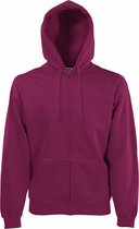 Fruit Of The Loom Heren Premium 70/30 Hooded Zip-Up Sweatshirt / Hoodie (Bordeaux)