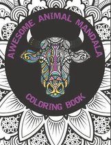 Awesome Animal Mandala Coloring Book