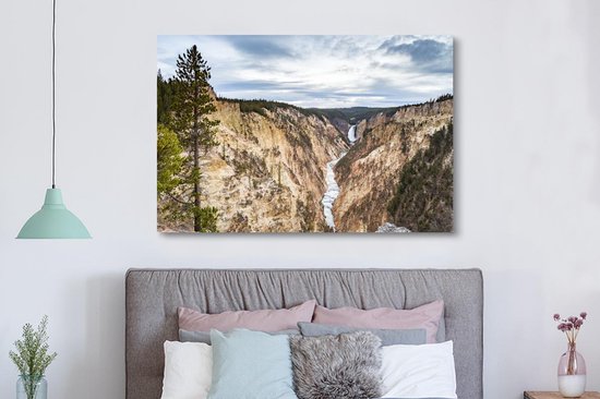 Yellowstone États-Unis Toile 180x120 cm - Tirage photo sur toile (Décoration murale salon / chambre) XXL / Groot format!