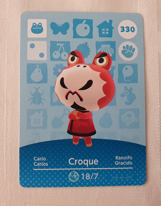 Amiibo animal crossing new horizons kaarten origineel Eu 330 Croque
