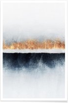 JUNIQE - Poster Horizon -13x18 /Blauw & Wit
