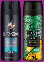 AXE Deodorant Spray - DUOPAK - Axe Collison Leather&Cookies + Axe Wild Green Mojito&Cedarwood