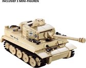 C10 - Duitse King Tiger Tank - 995 onderdelen en 3 mini-figuren - WW2 Bouwstenen