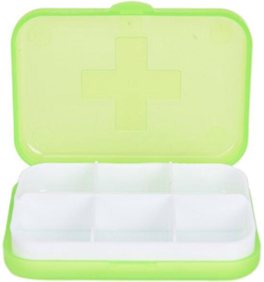 Goedkoopste Cabantis Mini Pillendoosje 6 Vakjes - Mini-Pillen Organizer - Mini-Medicijn Doosje - 8,8x6,5x2cm - Groen