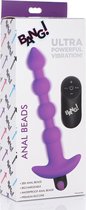 Vibrating Silicone Anal Beads & Remote Control - Purple