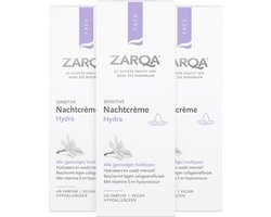 Zarqa Nachtcrème Hydra - 3 x 50 ml - Voordeelverpakking