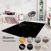 Lalee Heaven - Vloerkleed - Tapijt – Karpet - Hoogpolig - Superzacht - Fluffy - Shiny- Silk look- rabbit- 160x230 cm zwart