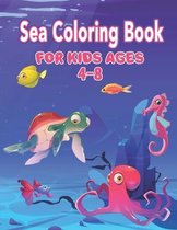 Sea Coloring Book for Kids Ages 4-8