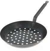 De Buyer Outdoor BBQ Pan 28CM - Geperforeerde Barbecue Pan - Zonder Anti-aanbaklaag - Perfecte BBQ smaak