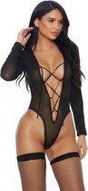 Sheer Dates Teddy - Black