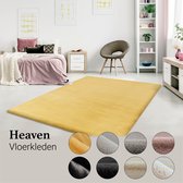 Lalee Heaven - Vloerkleed – Vloer kleed - Tapijt – Karpet - Hoogpolig – Super zacht - Fluffy – Shiny - Silk look - 160x230 – Geel