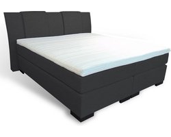 Slaaploods.nl Zeus - Boxspring inclusief matras - 160x200 cm - Zwart