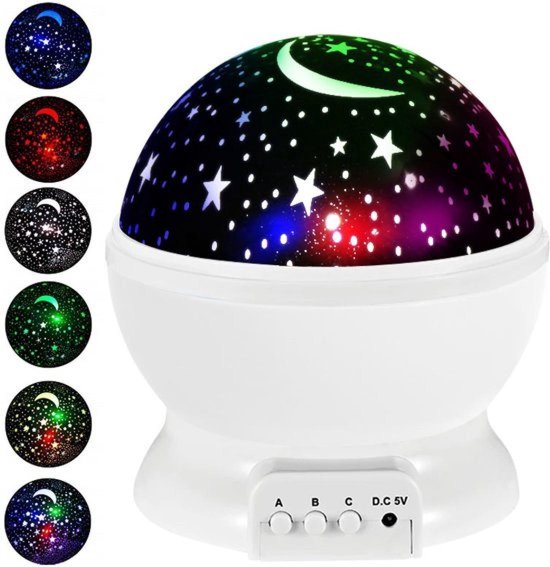 iBello Starry Sky Projector - Lampe de nuit Chambre d'enfants - Projecteur  d'étoiles... | bol.com
