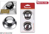 set van 2 pannendekselknoppen 5.5c