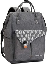 HN® Stylish Spacious Laptop Backpack gris | 28 x 20 x 28 cm Flèches de sac à dos | Sacoche pour ordinateur portable jusqu'à 15,6 po max. | Résistant à l'eau et avec des compartiments bien cachés