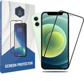Prisma NL® iPhone Screenprotector - iPhone 12 Pro - iPhone 12 - Premium - Beschermglas - Gehard glas - 9H - Zwarte rand - Tempered Glass - Full cover