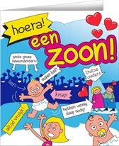 Paper Dreams Wenskaart Zoon Cartoon Jongens 14 X 16 Cm Karton