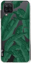 Casetastic Samsung Galaxy A12 (2021) Hoesje - Softcover Hoesje met Design - Banana Leaves Print