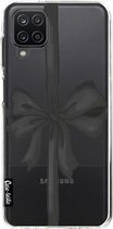 Casetastic Samsung Galaxy A12 (2021) Hoesje - Softcover Hoesje met Design - Black Ribbon Print