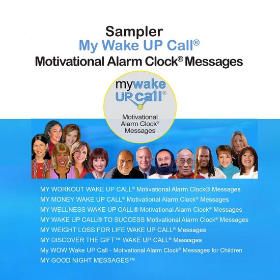 Sampler My Wake UP Call® Motivational Alarm Clock® Messages and My Good