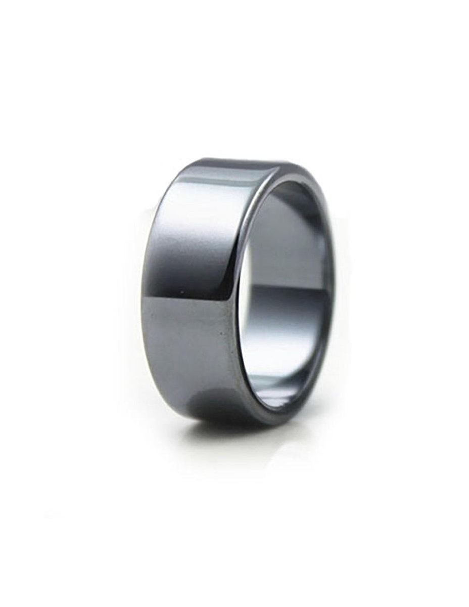 Stones & Bones® Hematiet Ring plat 10mm maat 18