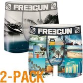 Freegun microvezel | MAAT S | 2-pack heren boxershorts | Beach/wakeboard
