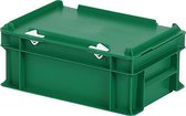 Stapelbak met deksel - 300x200xH133mm - groen