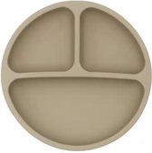 SIIDDS - siliconen bord - beige - etenstijd - baby - dreumes - peuter - siliconen - BPA-vrij - magnetronbestendig - vaatwasserbestendig - beige/crème