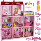 Fantastisch Poppenhuis - Poppenhuis Villa - Speelgoed poppen - Speelgoed - Doll House - Poppenhuis met pop - Inclusief Meubels