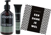 Bedankt cadeautje - handzeep, handcrème en chocolade - bedankt voor alles - bedankt cadeau - bedankt juf - bedankt meester