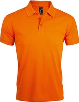 SOLS Heren Prime Pique Poloshirt met korte mouwen (Oranje)