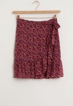 Sissy-Boy - Paarse ruffle rok met all over bloemenprint