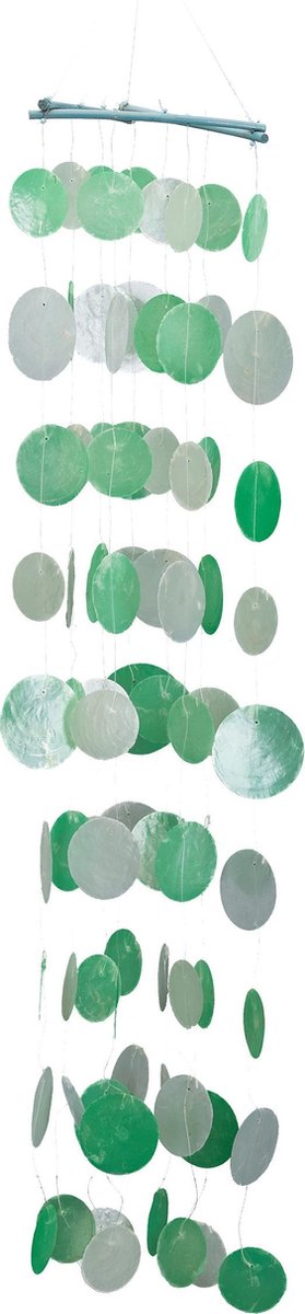 Relaxdays windgong capiz windmobiel schelpen decoratie binnen schelpenmobiel tuin B