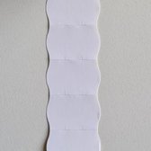Etiquette 26x16mm bord ondulé blanc permanent