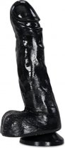 XXLTOYS - Kamit - Dildo - Inbrenglengte 18 X 5 cm - Black - Uniek Design Realistische Dildo – Stevige Dildo – voor Diehards only - Made in Europe