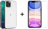 iParadise iPhone 11 Pro hoesje siliconen case transparant hoesjes cover hoes - 1x iPhone 11 Pro screenprotector