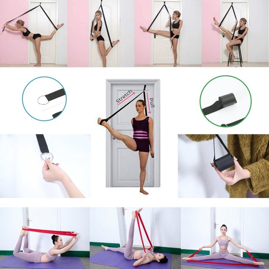Professionele Benen Strekker met Deurbevestiging - Verbetert Flexibiliteit en Lenigheid - Geschikt voor Meditatie, Yoga, Dans en Ballet - Zwart van Trendy24 Studio — afbeelding 3