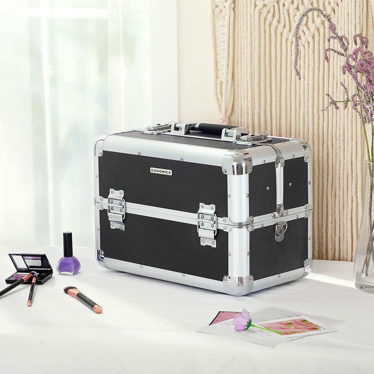 cosmetische koffer make-up koffer XXL groot voor bagage, aluminium  multikoffer... | bol.com