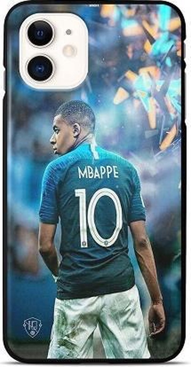 Mbappé telefoonhoesje iPhone 12 Mini backcover TPU blauw