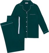 Made Wright London Bamboe Pyjama set | kleur Emerald Green | maat  M-40