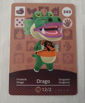 Amiibo animal crossing new horizons origineel Eu Drago 243 kaart