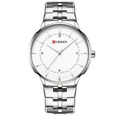 Heren horloge – Quartz - Ø42mm - Zilverkleurig - Curren ® giftbox – 1 jaar garantie